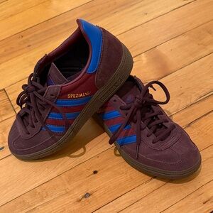 Adidas Spezial Burgundy and Blue Sneakers